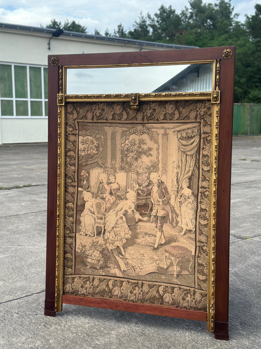 Zabytkowy gobelin z scenami dworskimi | Francja, XIX w.