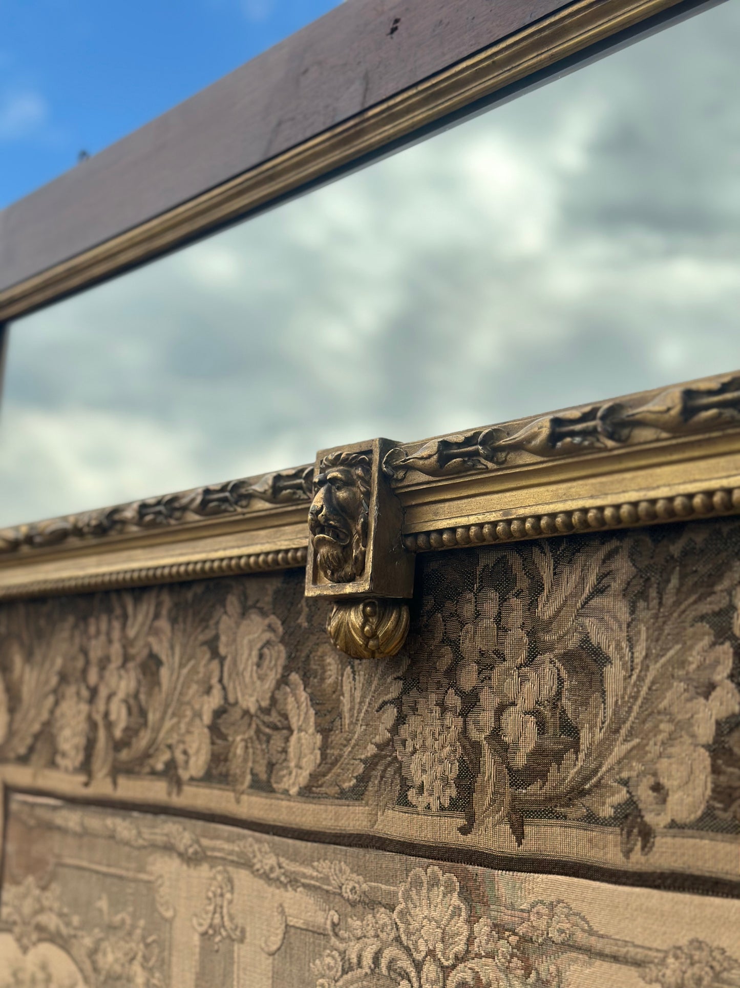 Zabytkowy gobelin z scenami dworskimi | Francja, XIX w.