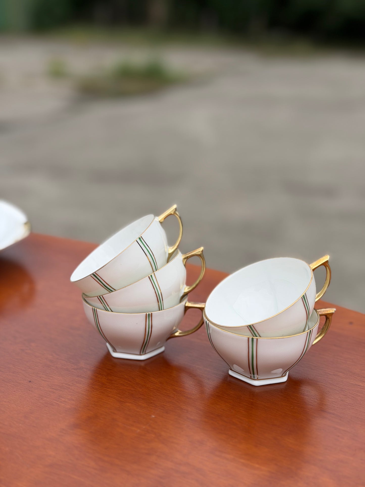 Serwis Kawowy Art Deco dla 6 Osób – Porcelana MZ Altrohlau, Czechosłowacja, Lata 20./30. XX w.