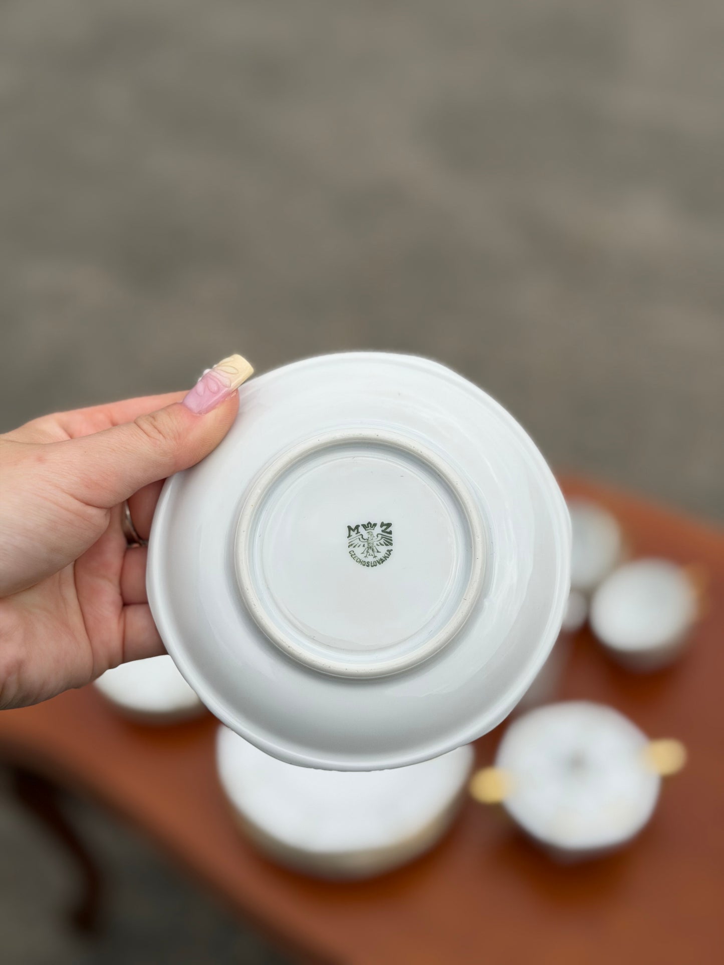 Serwis Kawowy Art Deco dla 6 Osób – Porcelana MZ Altrohlau, Czechosłowacja, Lata 20./30. XX w.
