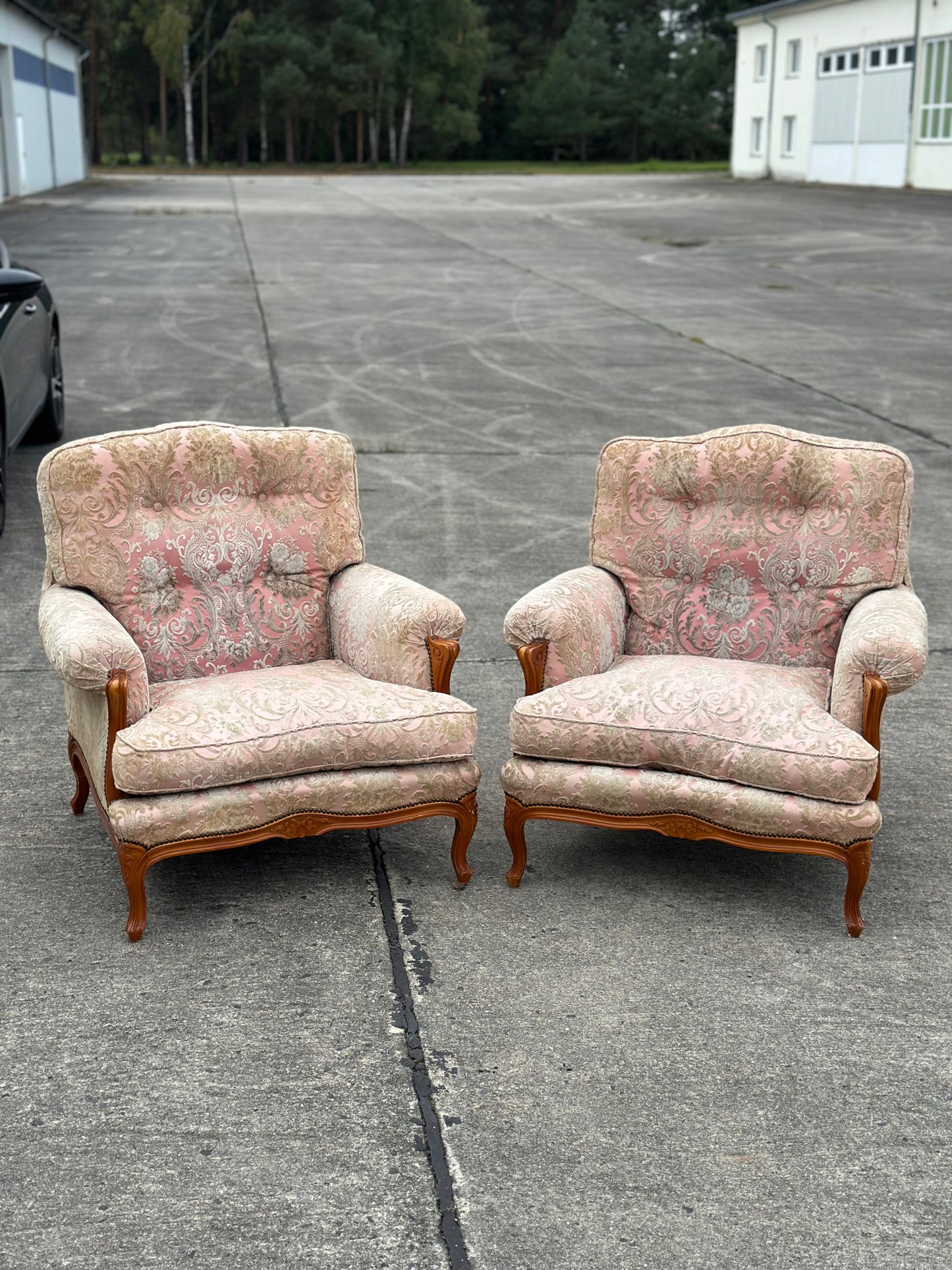 Zestaw salonowy w stylu ludwikowskim - Sofa, 2 fotele | Francja XX w.