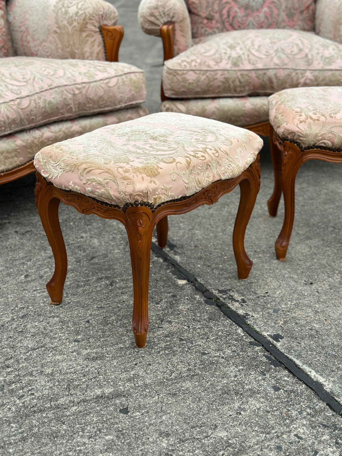 Zestaw salonowy w stylu ludwikowskim - Sofa, 2 fotele | Francja XX w.