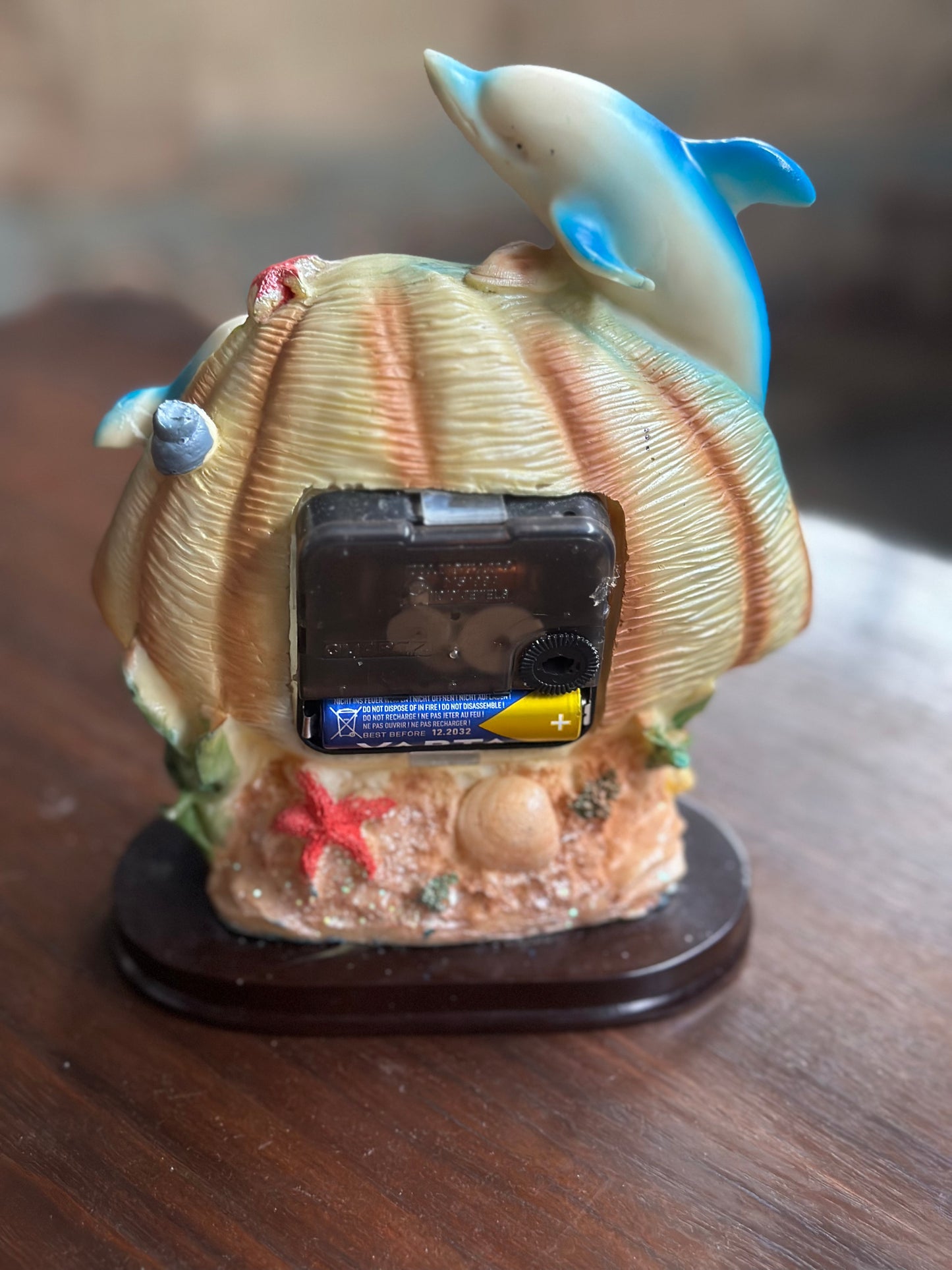 Zegar Stołowy Vintage "Oceaniczny Duet" - Figurka Kolekcjonerska Z Francji