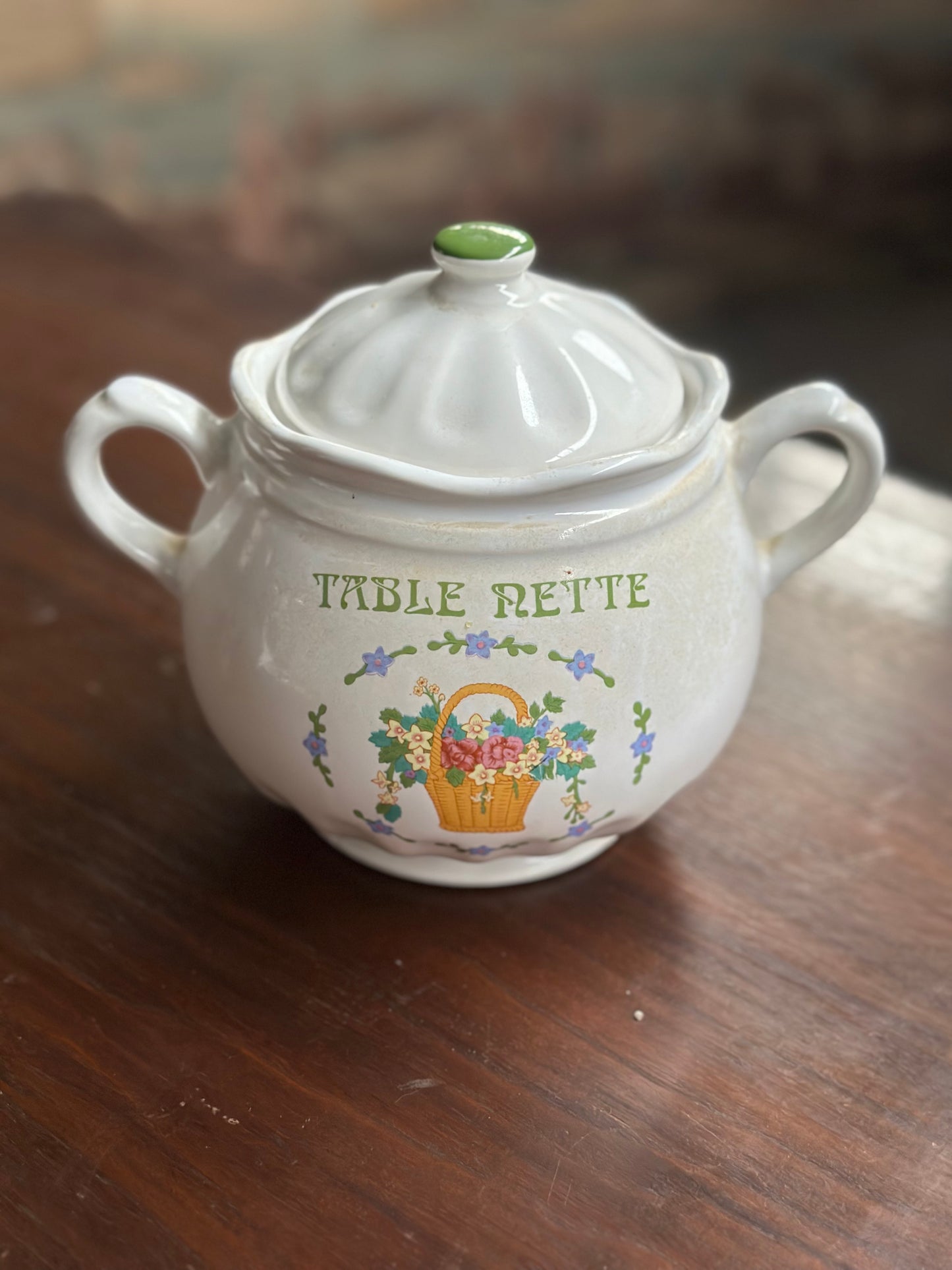 Pojemnik Vintage "Table Nette" - Francuska Ceramika Kuchenna Country Chic