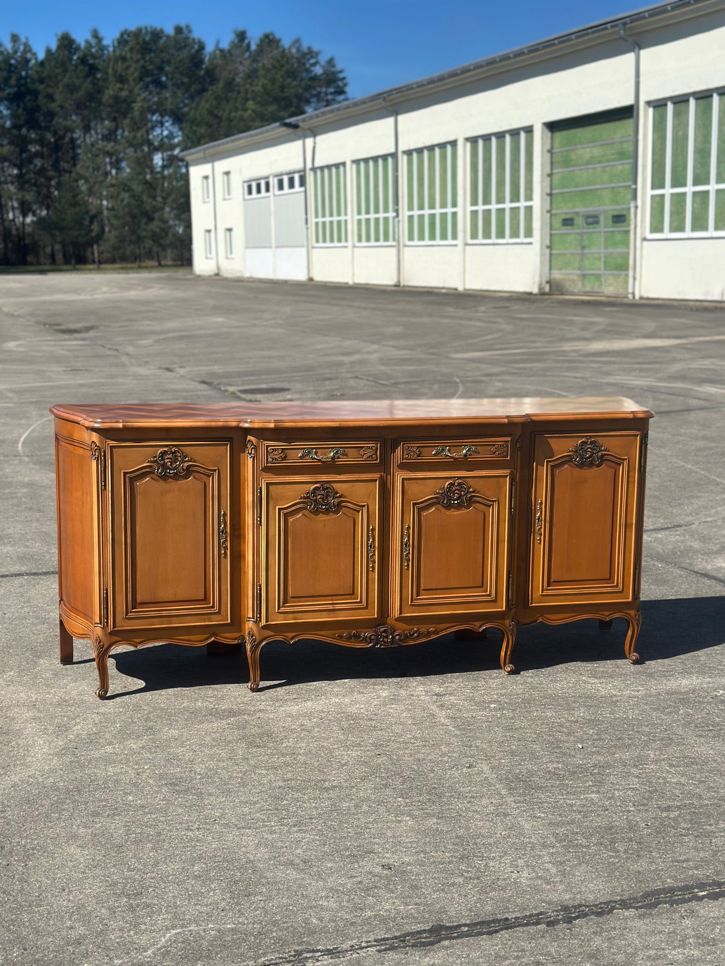 Antyczny bufet dębowy w stylu Ludwika XV | Francja, XX w.