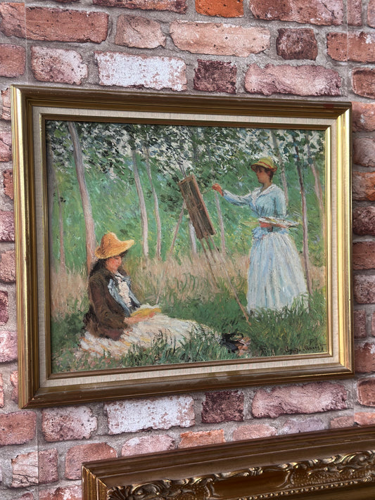 Obraz w ramie – W lesie w Giverny (reprodukcja dzieła Claude'a Moneta), Vintage