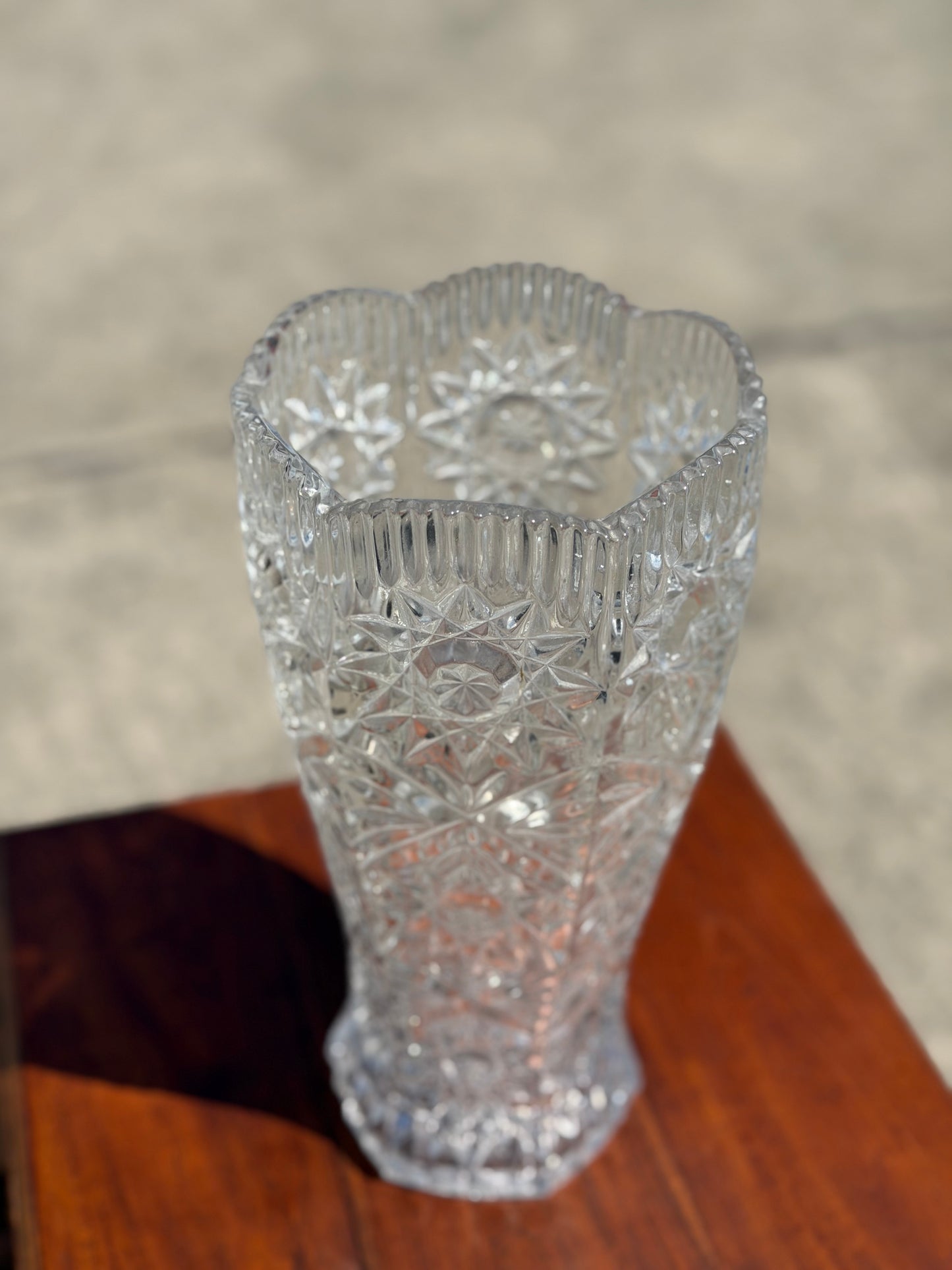 Wazon Kryształowy Vintage – Szlifowany Kryształ, Francja